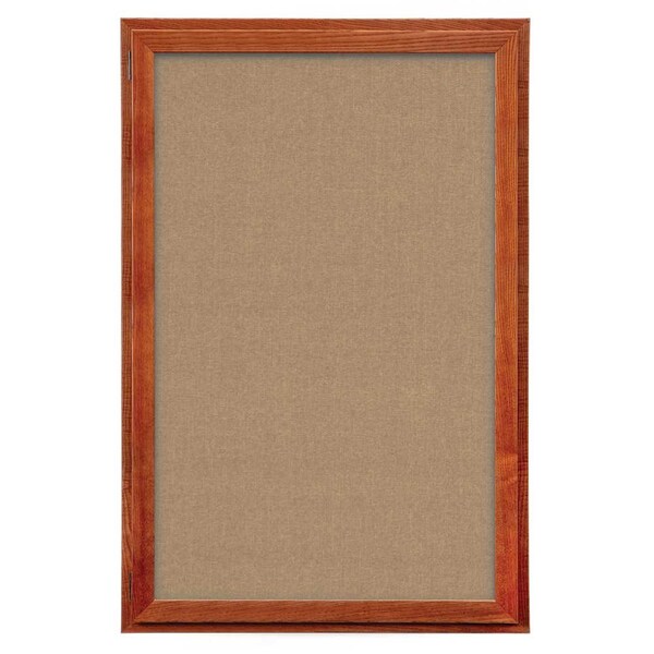 Indoor Enclosed Combo Board, 72"x36", Satin Frame/Black & Cobalt